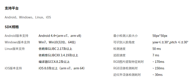 人脸识别sdk